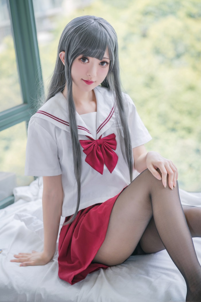 喵糖映画少女写真 VOL.017 黑丝红裙蝴蝶结 [40P/730MB]