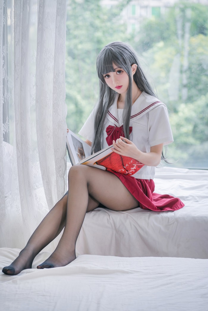 喵糖映画少女写真 VOL.017 黑丝红裙蝴蝶结 [40P/730MB]