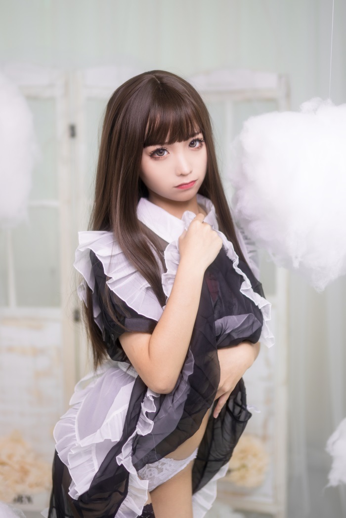 知名动漫博主@蠢沫沫 短透明清纯女仆 [42P/450MB]