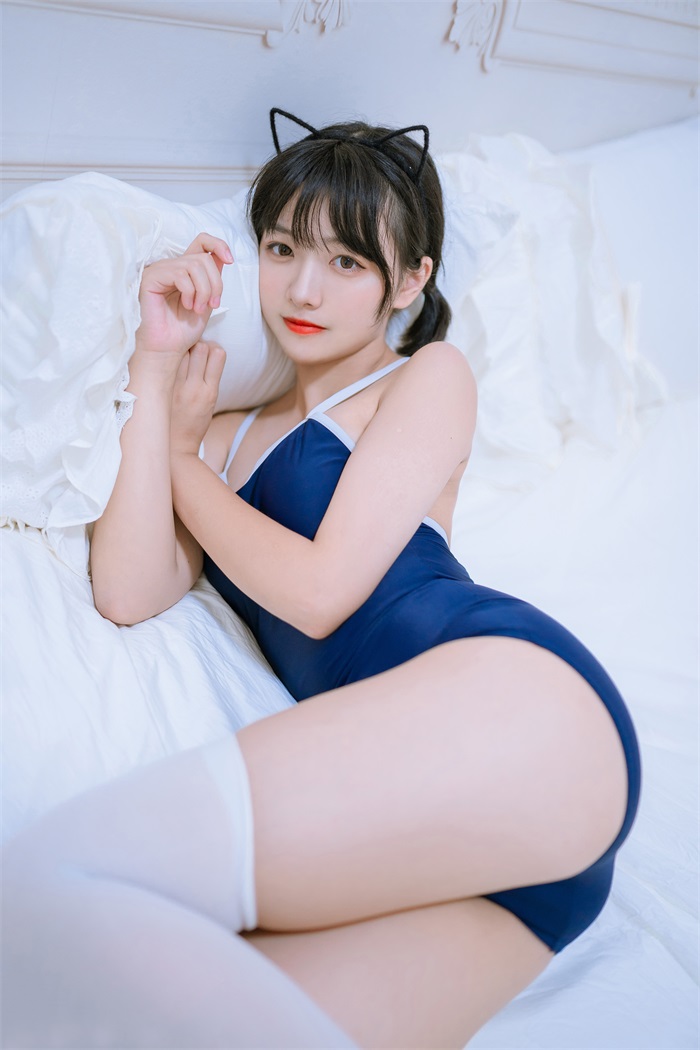 喵糖映画少女写真 VOL.040 蓝色吊带 [40P/364MB]
