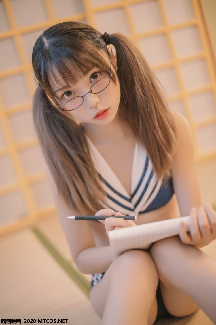 [喵糖映画]VOL.153 蓝白泳装 [22P/181M]