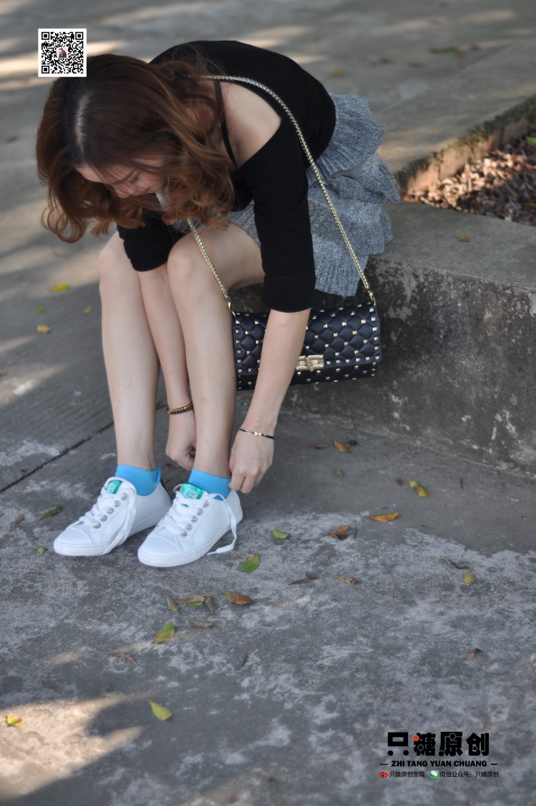 只糖棉袜 NO.008 婷婷－小白鞋里的一抹蓝 [176P/1V/577MB]