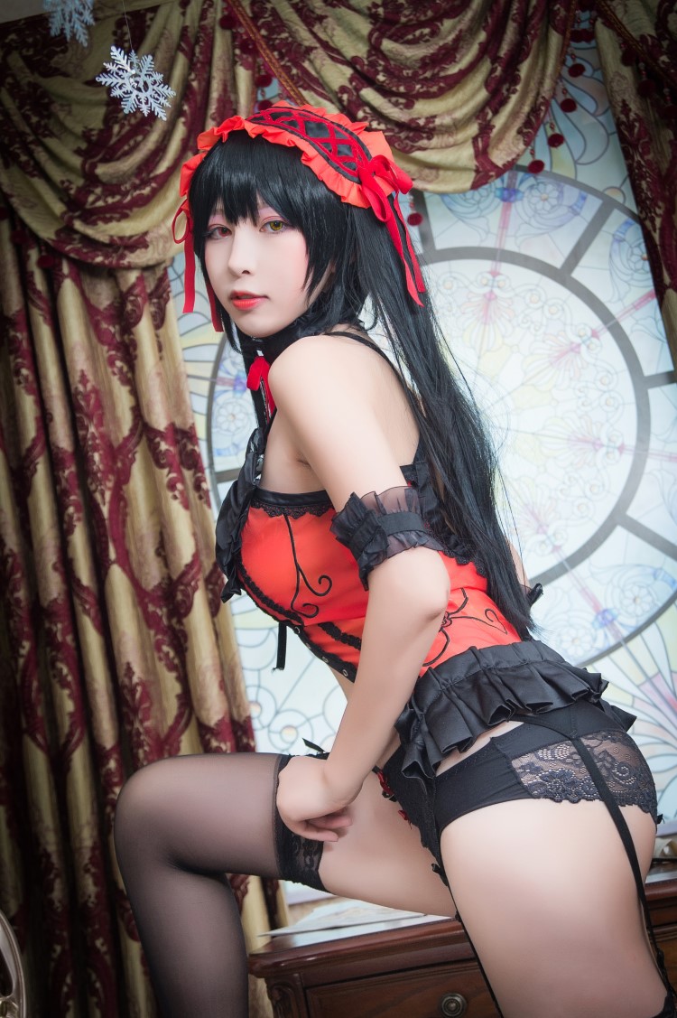 知名主播红人@w黑米粥w  黑丝狂三内衣 [37P/307MB]