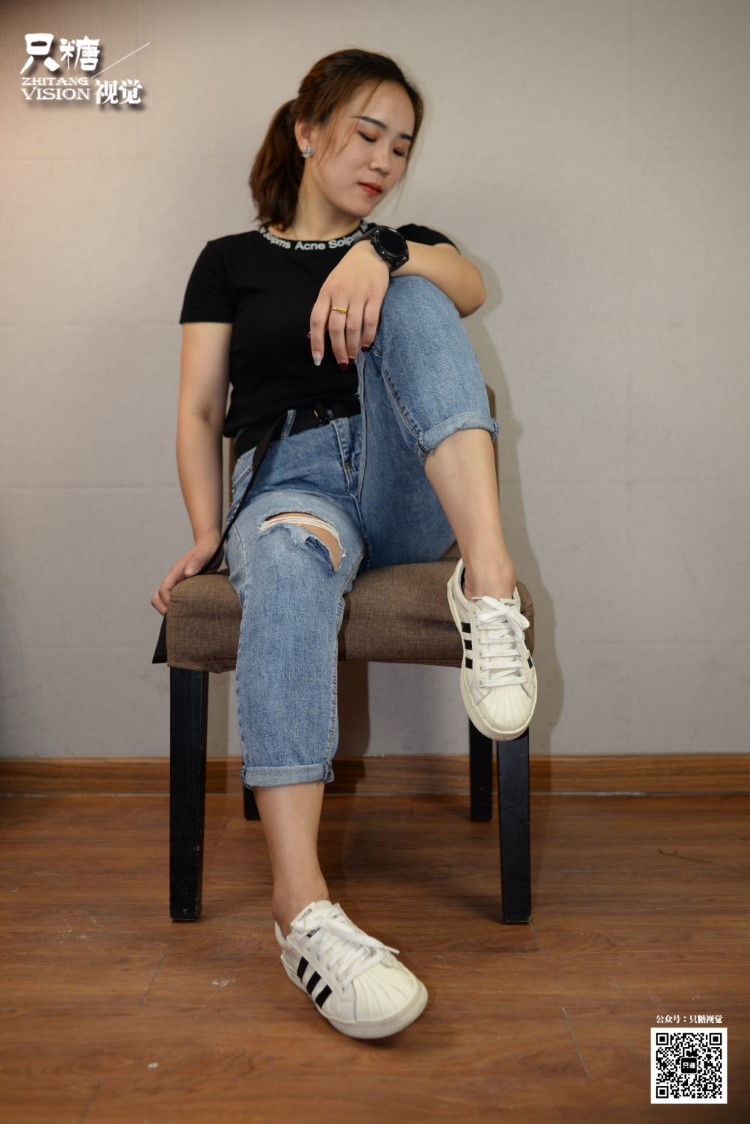 [只糖棉袜]NO.023 牛仔裤贝壳头搭配船袜 [159P/479MB]