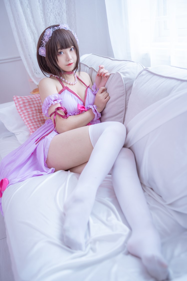 微博二次元coser@蜜汁猫裘  加藤惠睡衣 [14P/173MB]