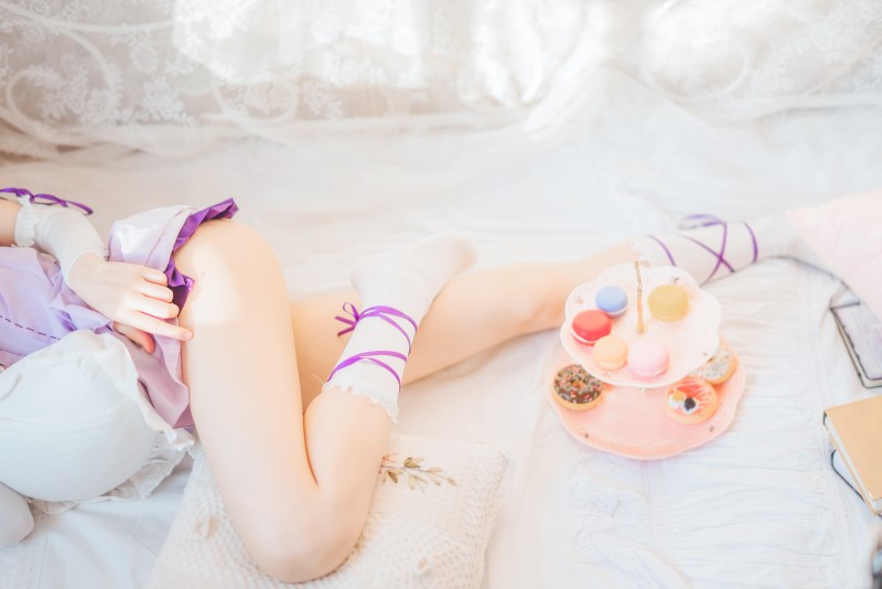 萝莉风COS 桜桃喵 – 蕾姆小睡裙 [40P/639MB]