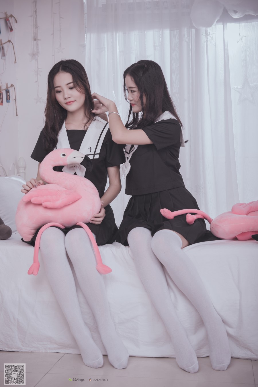 [SSA丝社]超清写真 NO.028 青青姐妹 姐妹花的JK情 [85P/928MB]