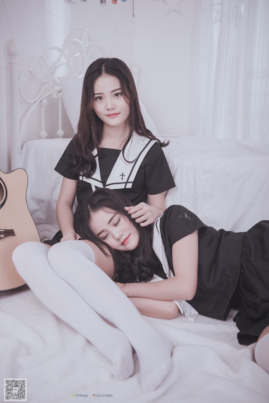 [SSA丝社]超清写真 NO.028 青青姐妹 姐妹花的JK情 [85P/928MB]