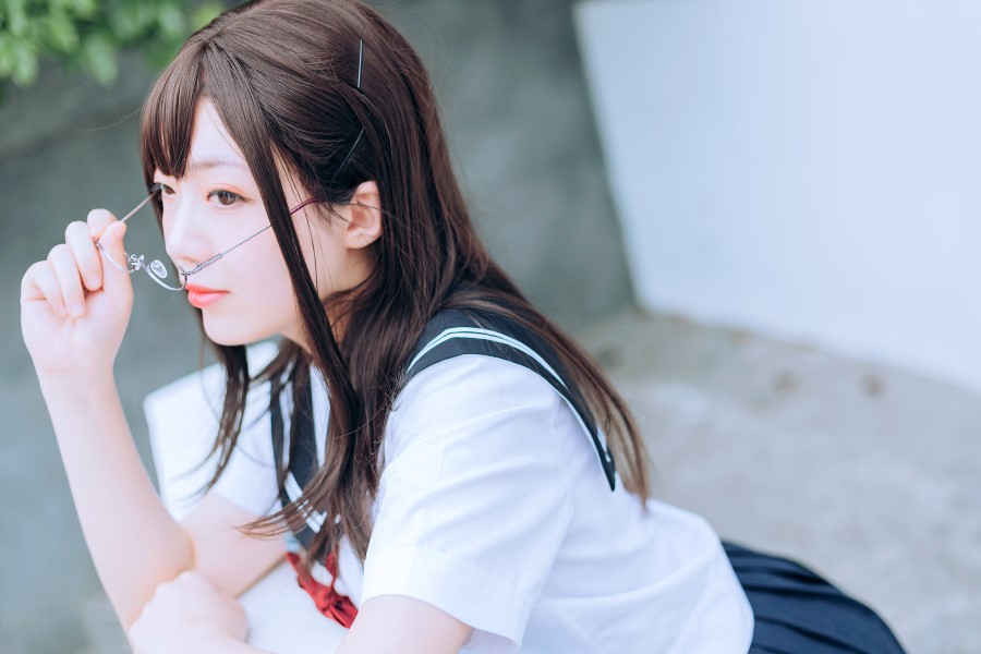 [喵糖映画]VOL.446 绿意JK [36P/546MB]