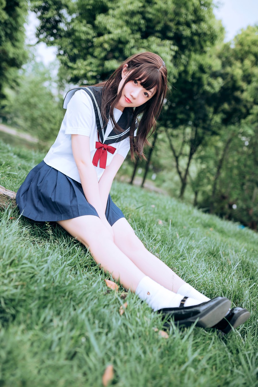 [喵糖映画]VOL.446 绿意JK [36P/546MB]