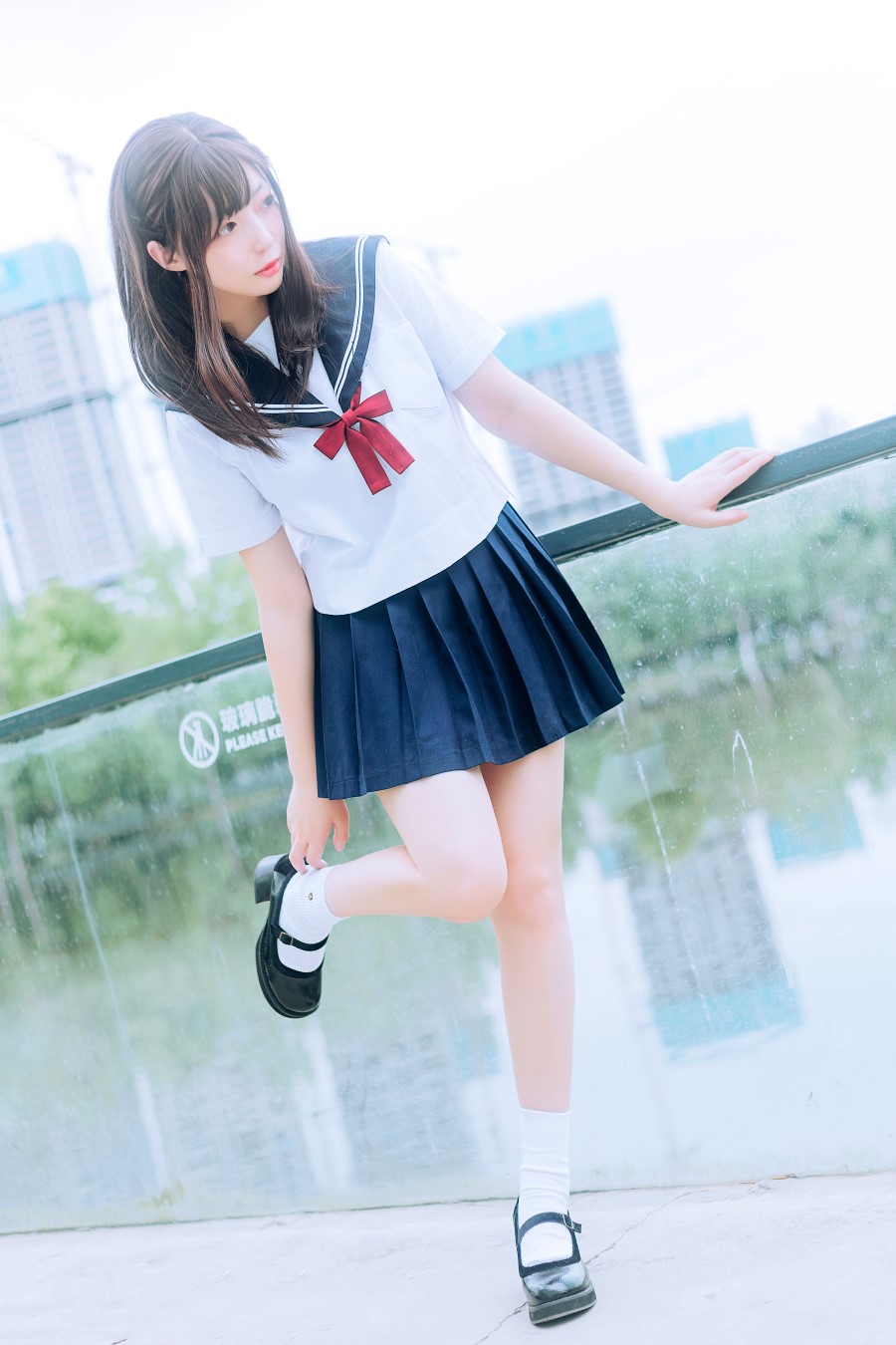 [喵糖映画]VOL.446 绿意JK [36P/546MB]