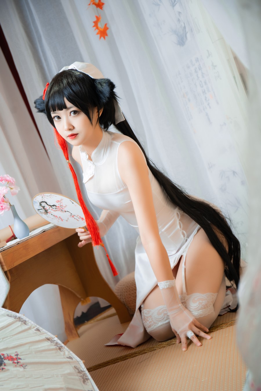 [喵糖映画]VOL.448 高雄白丝旗袍 [34P/361MB]