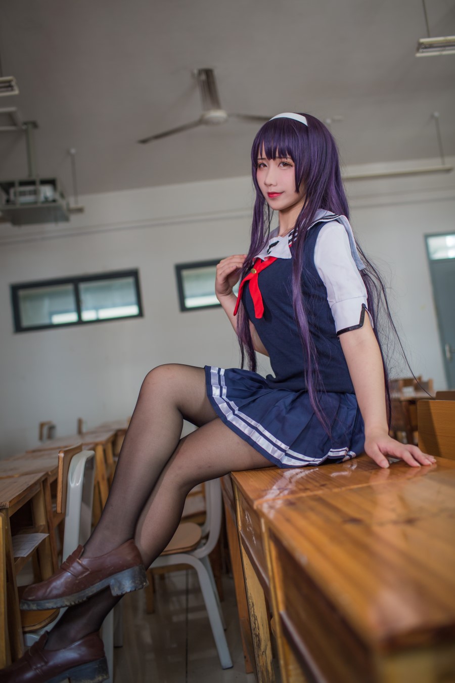 九曲Jean – 霞之丘诗羽夏季校服 [40P/349MB]