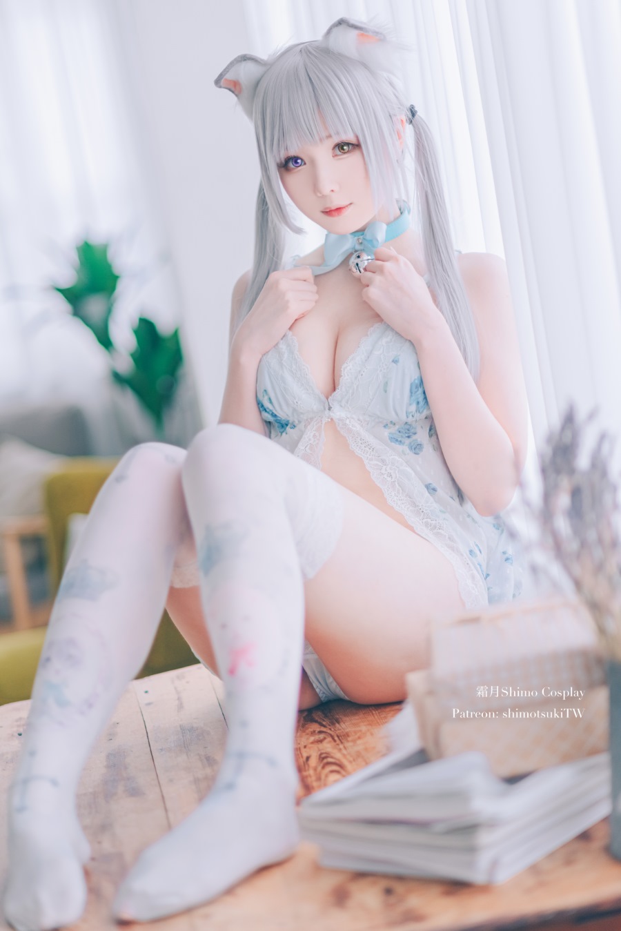 霜月shimo – ベビードールと灰色ねこ [15P/266MB]