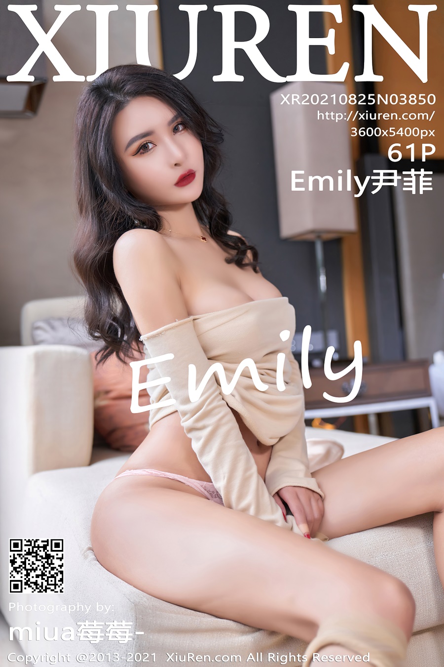 [Xiuren秀人网]2021.08.25 NO.3850 Emily尹菲 [61+1P/606MB]
