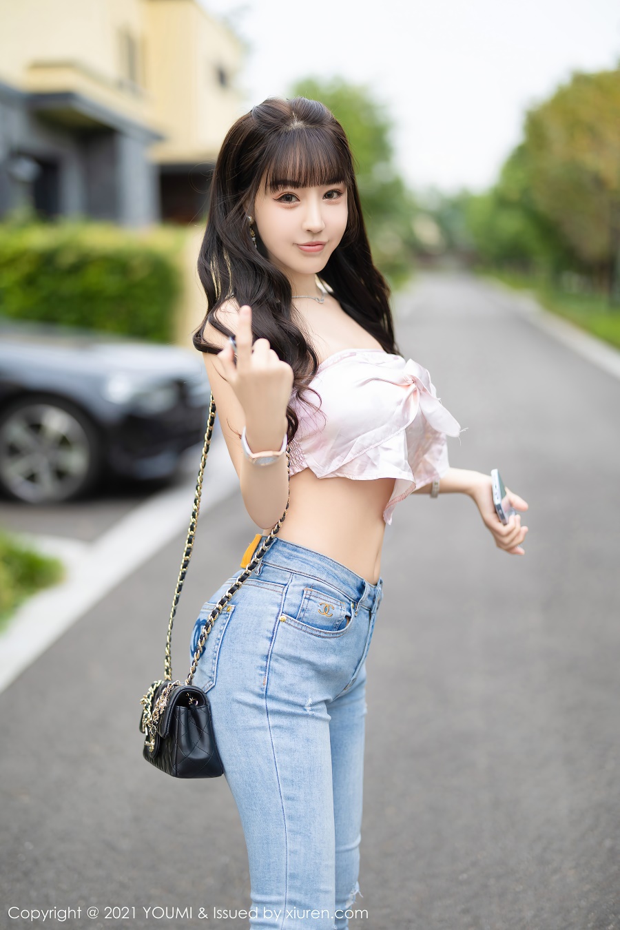 [YouMi尤蜜荟]2021.12.02 VOL.725 牛仔裤搭配魅惑上衣 朱可儿Flora [74+1P/619MB]