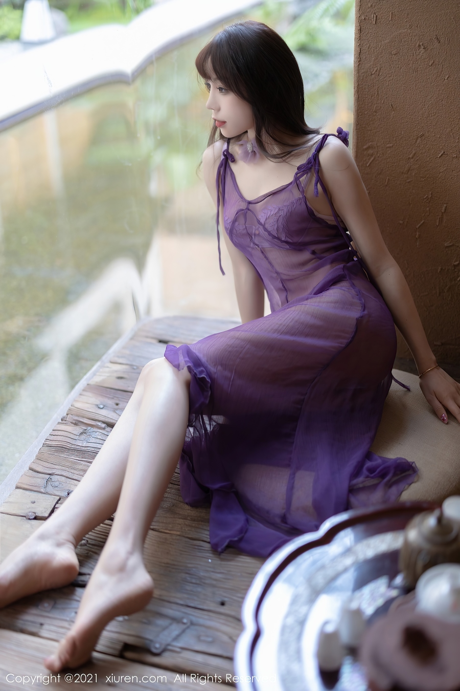 Xiuren秀人网]2021.12.30 NO.4410 诱人蕾丝淡紫色内衣 芝芝Booty [78+1P/718MB]