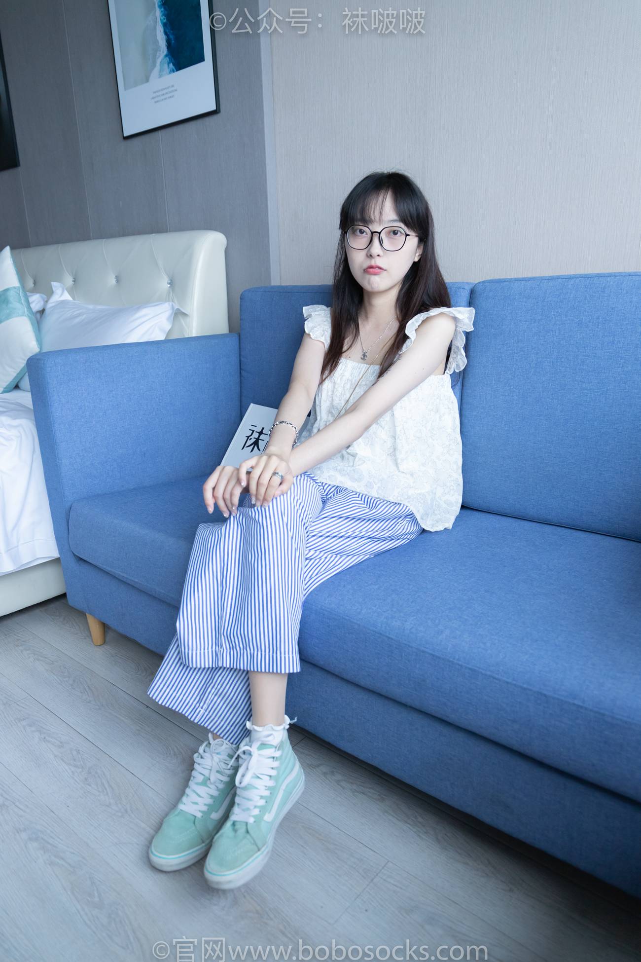 [BoBoSocks袜啵啵]NO.027 稚予- vans、白色棉袜、肉丝 [136P/1V/3.35GB]