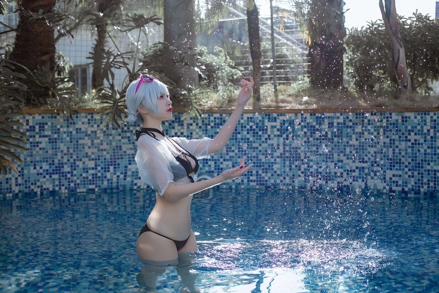 二佐Nisa - 碧蓝航线 天狼星泳装[15P/309MB]