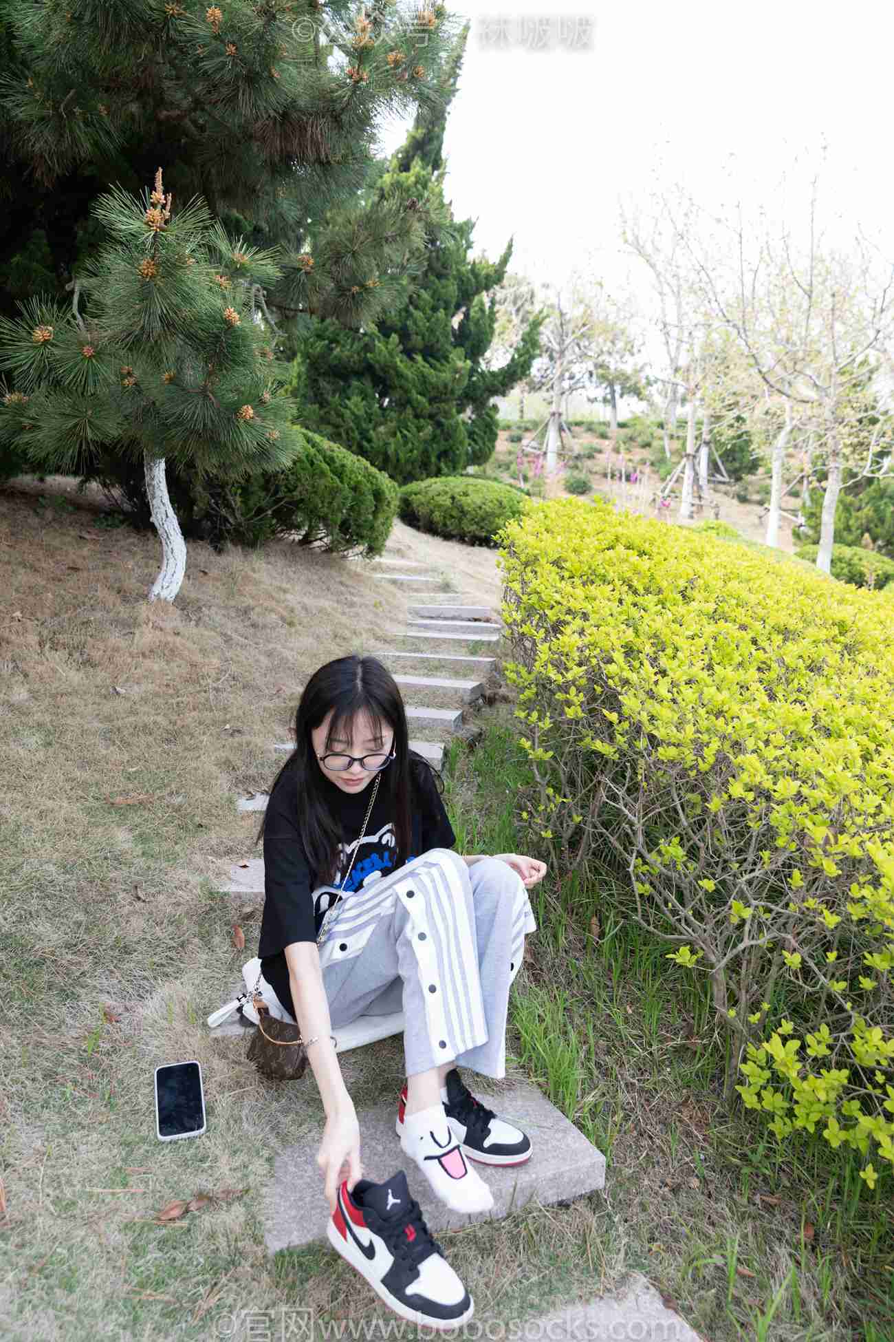 [BoBoSocks袜啵啵]NO.023 稚予-AJ、白色短棉袜、裸足 [119P/1V/3.22GB]