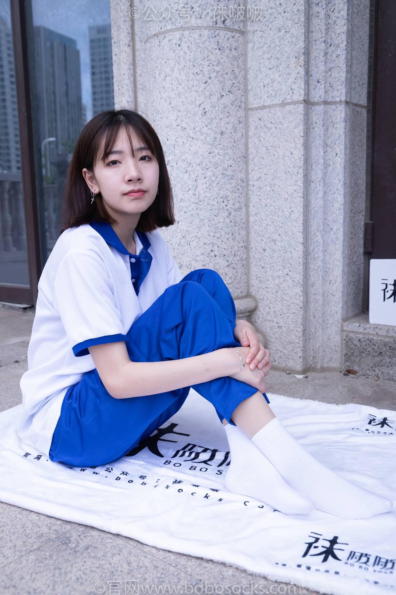 [BoBoSocks袜啵啵]NO.022 小甜豆-校服、贝壳头、白棉袜、肉丝 [140P/1V/6.34GB]