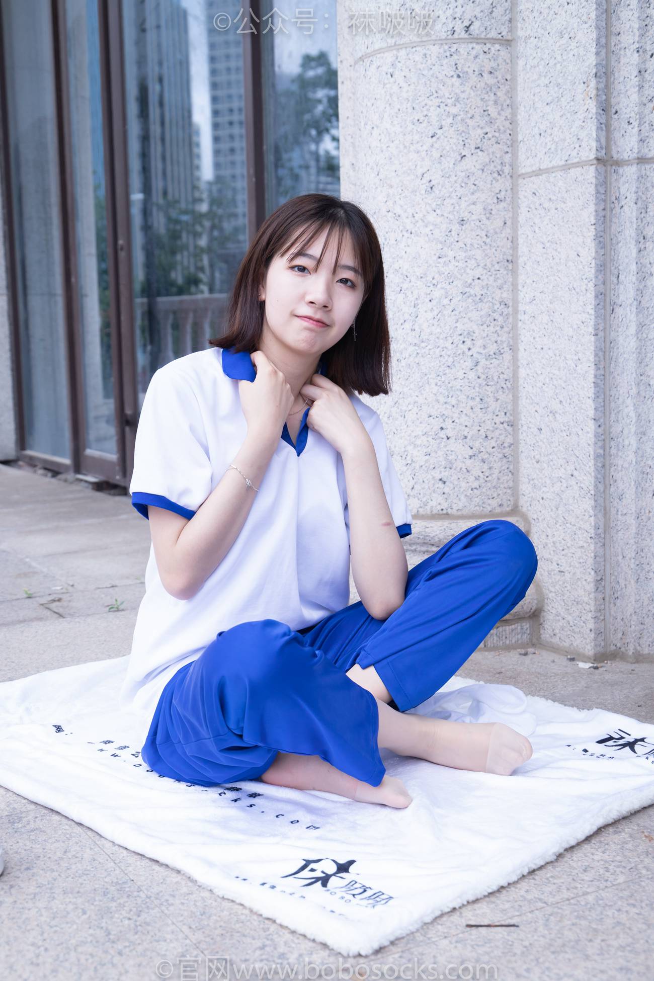 [BoBoSocks袜啵啵]NO.022 小甜豆-校服、贝壳头、白棉袜、肉丝 [140P/1V/6.34GB]