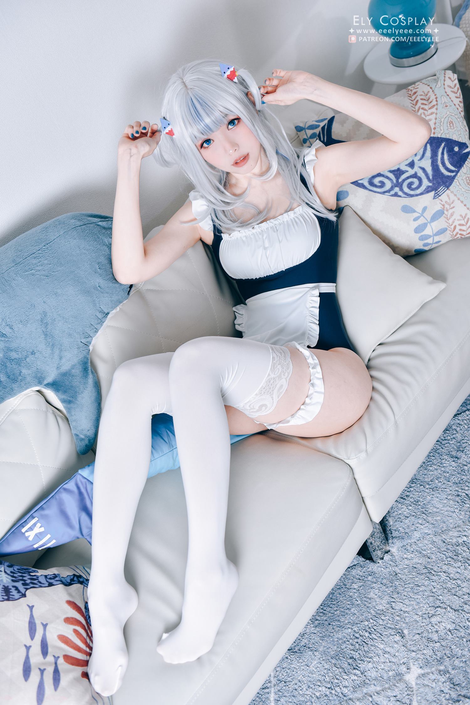 Coser@ElyEE子 Gura Swimsuit [19P/19MB]