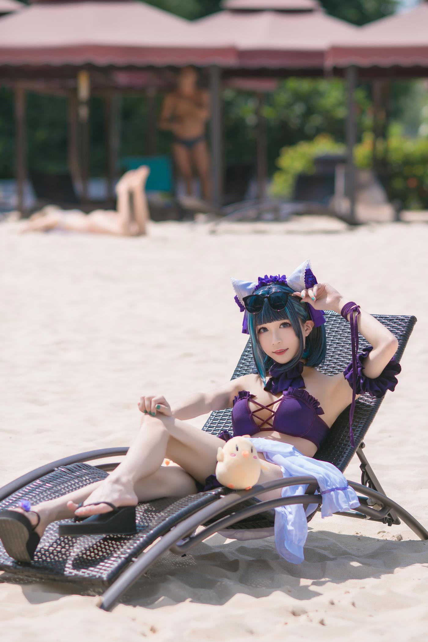 Tomoyo酱  - 碧蓝 柴郡泳装[18P/359MB]