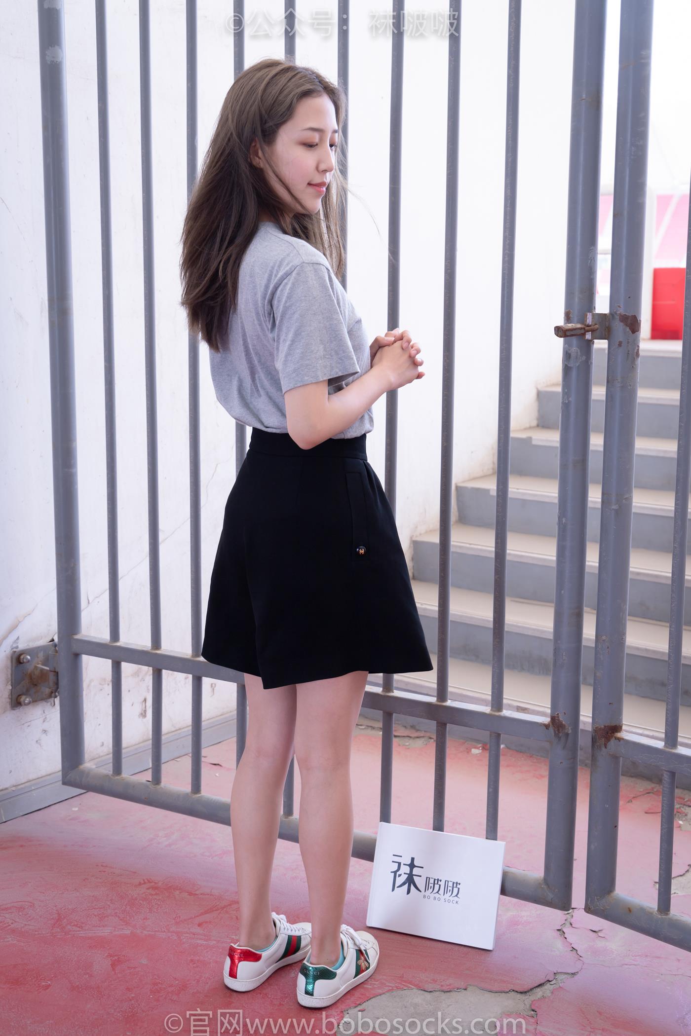 [BoBoSocks袜啵啵]积分限定作品 NO.006 泡芙-板鞋、天蓝色短棉袜、裸足[138P/1.16GB]