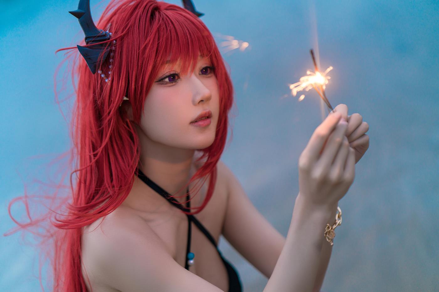 动漫博主阿包也是兔娘 明日方舟 史尔特尔泳装 [50P/943MB]