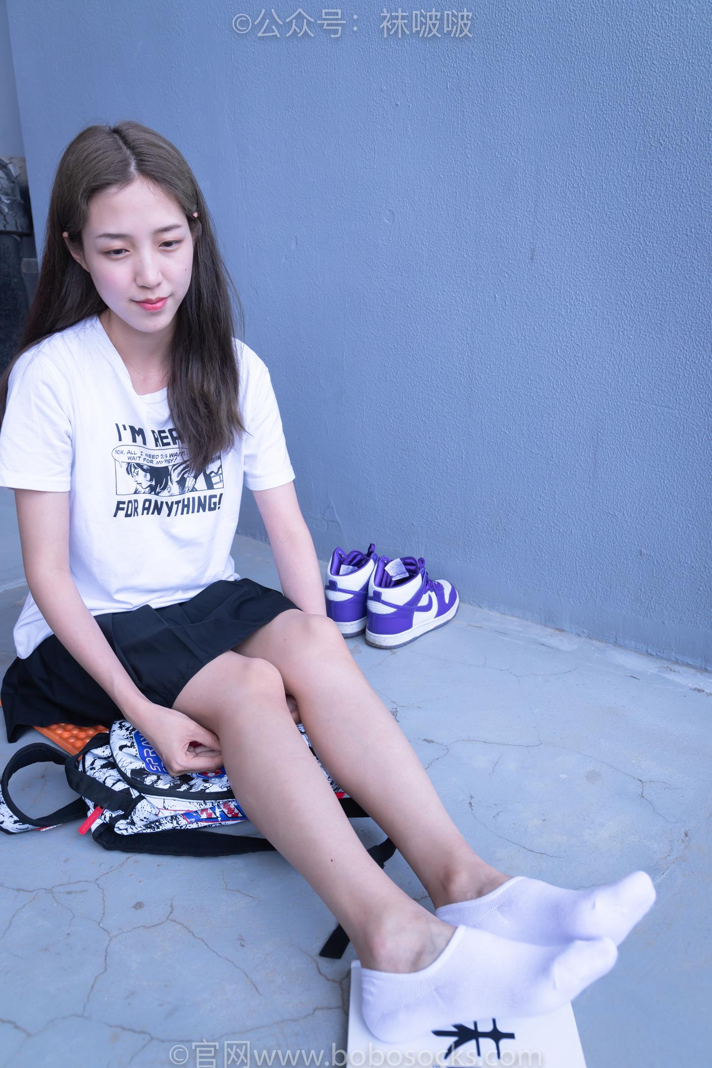 [BoBoSocks袜啵啵]积分限定作品 NO.002 泡芙- AJ、白色棉质船袜、裸足[135P/1.24GB]