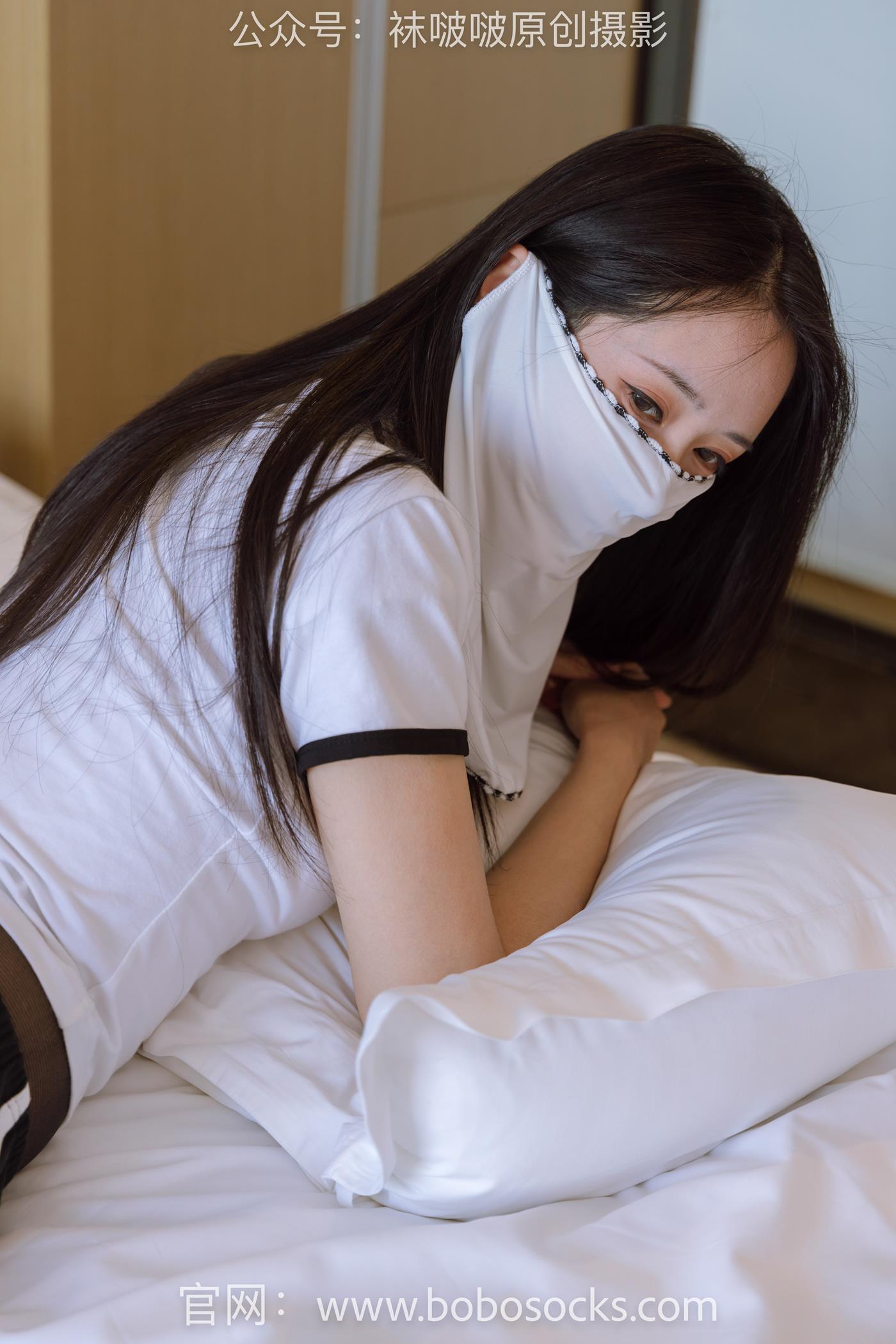 [BoBoSocks袜啵啵]NO.144 小安-板鞋、黑丝、部分戴面纱[168P/1V/7.13GB]