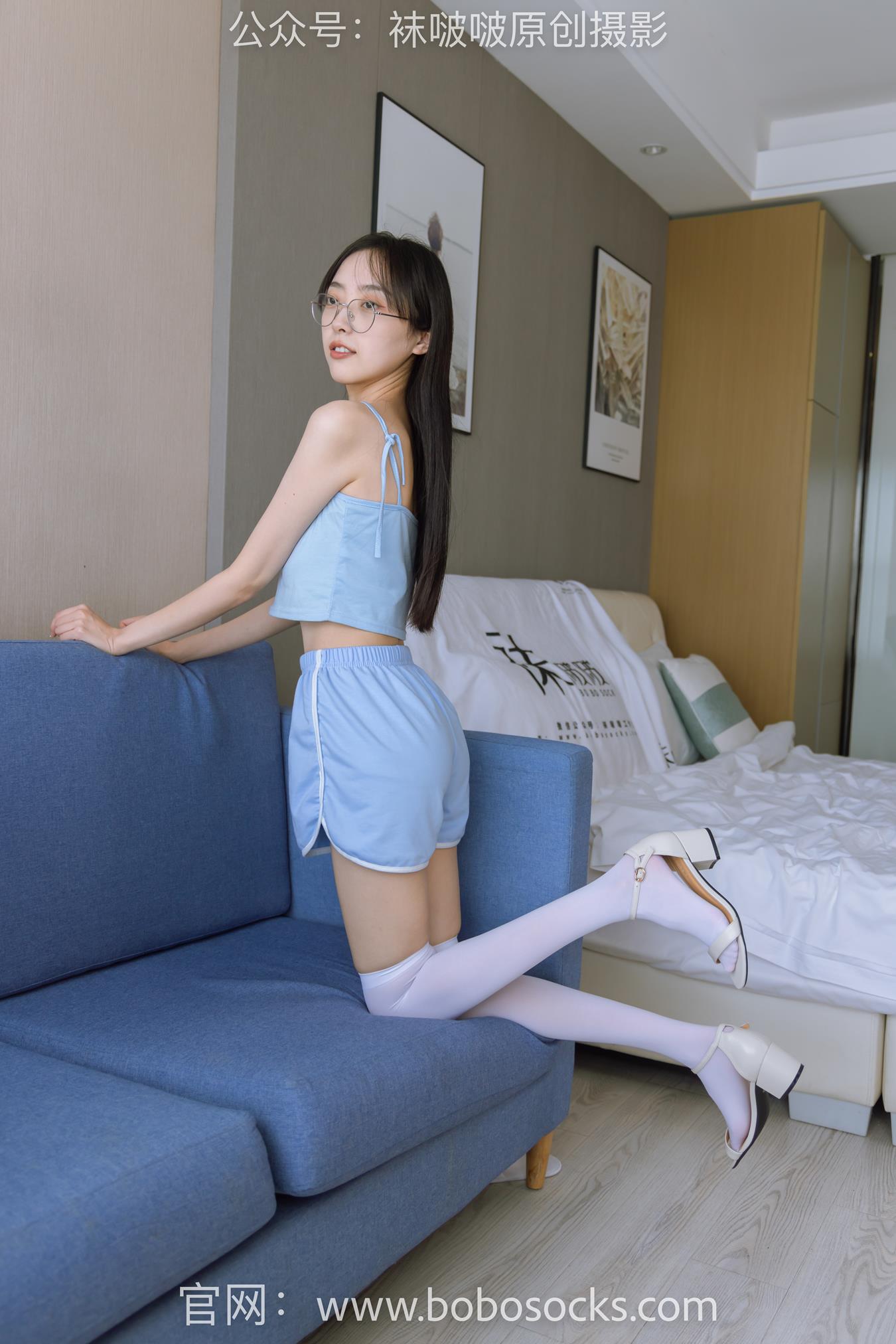 [BoBoSocks袜啵啵]NO.157 稚予-高跟鞋、白丝大腿袜、裸足[140/1V/5.54GB]