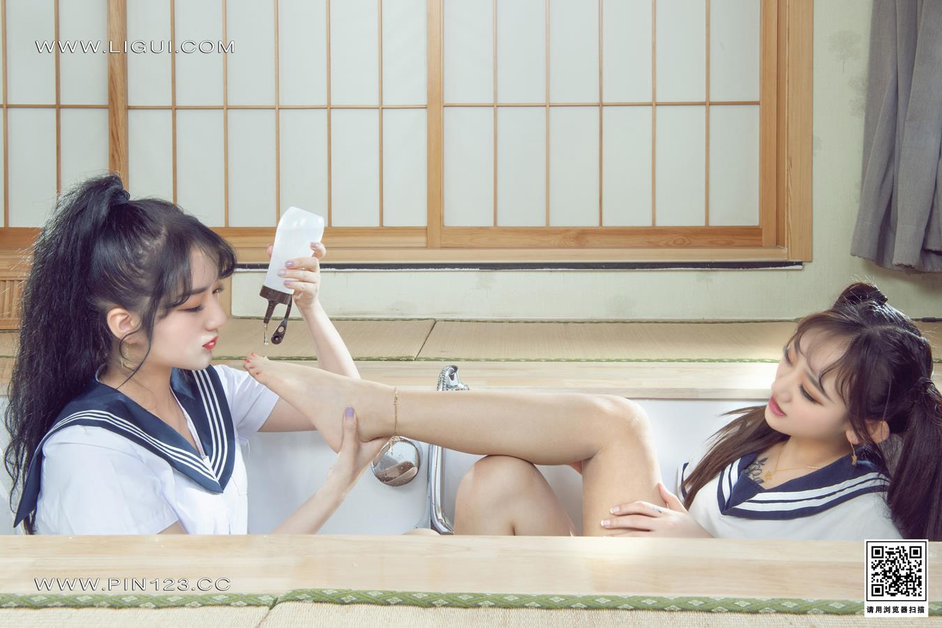 [Ligui丽柜]2023.01.06 双生花-花季岁月 小熊＆汐汐[81+1P/95MB]