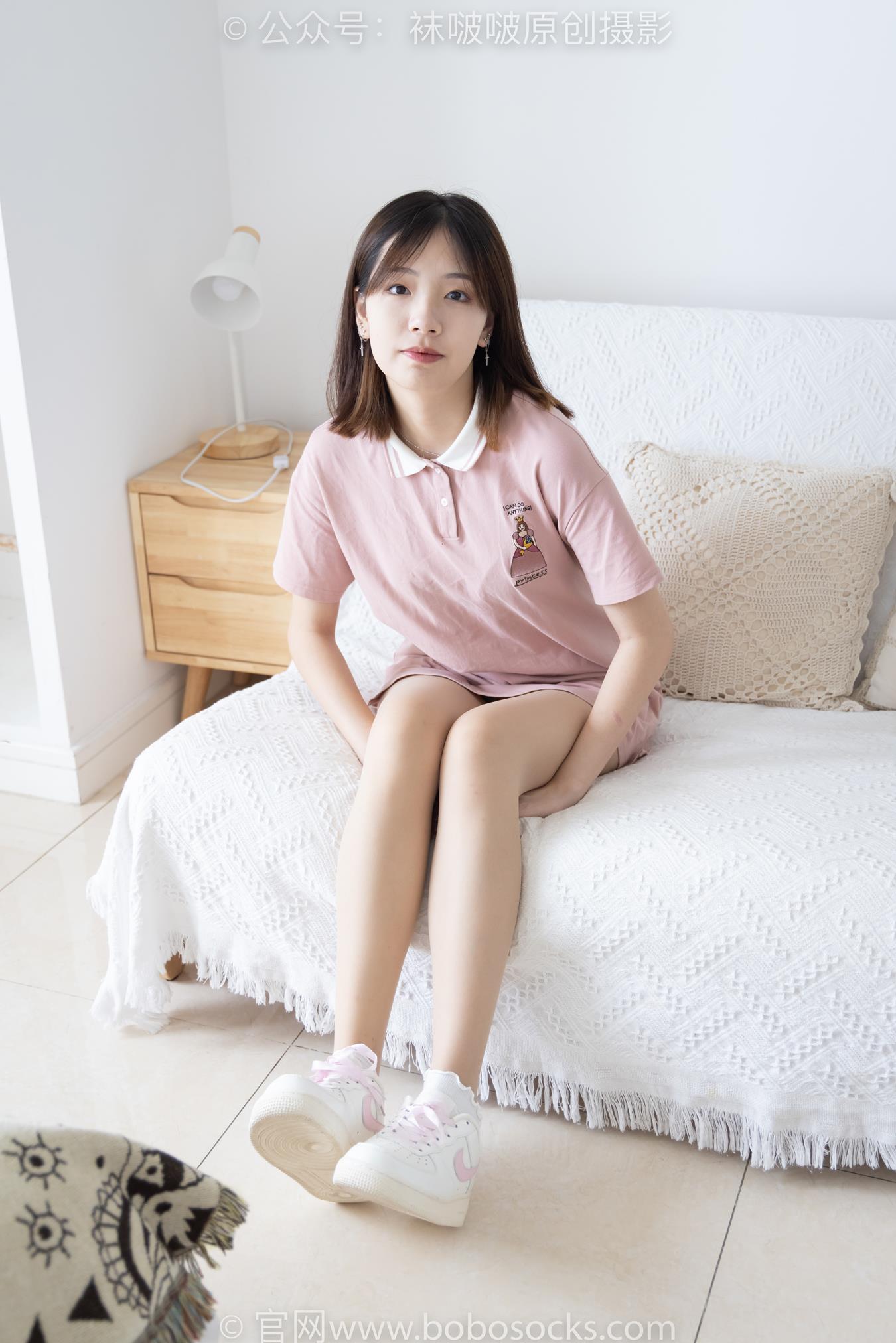 [BoBoSocks袜啵啵]NO.163 小甜豆-空军一号板鞋、白棉袜、肉丝[135P/1V/5.92GB]