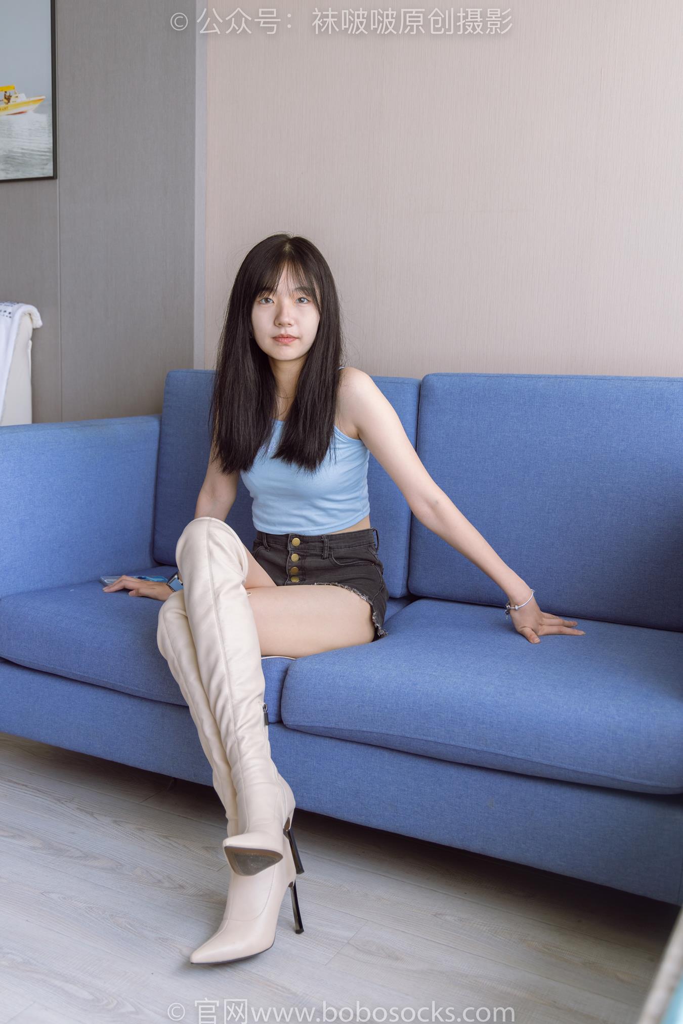 [BoBoSocks袜啵啵]NO.174 小甜豆-高跟长靴、白棉袜、裸足[178P/1V/6.44GB]