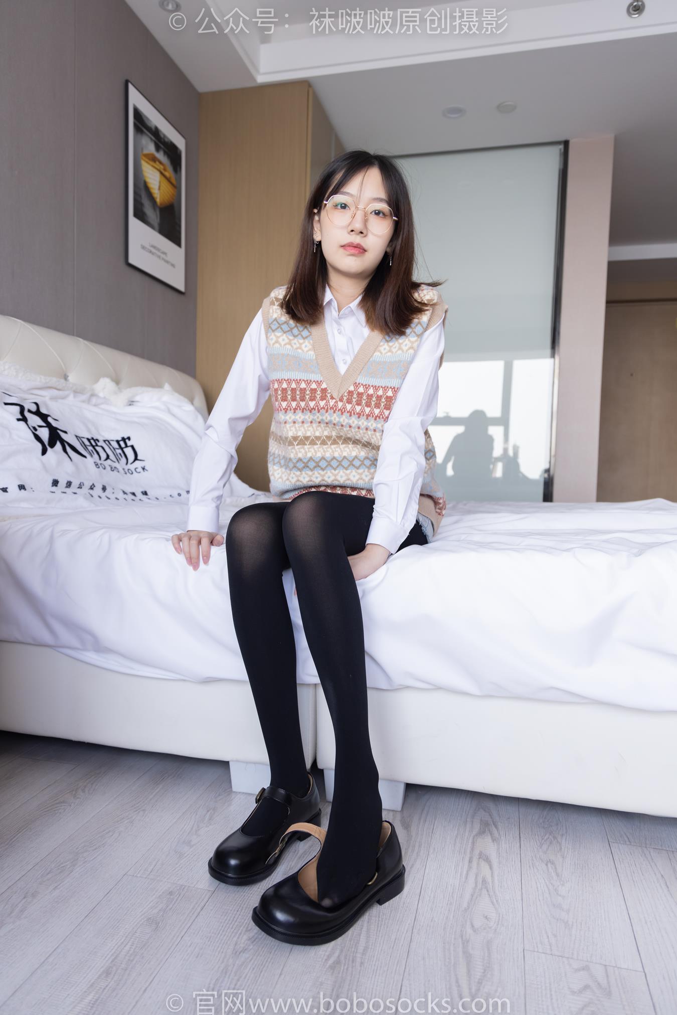 [BoBoSocks袜啵啵]NO.169 小甜豆-黑皮鞋、厚黑丝、厚肉丝[145P/1V/6.16GB]