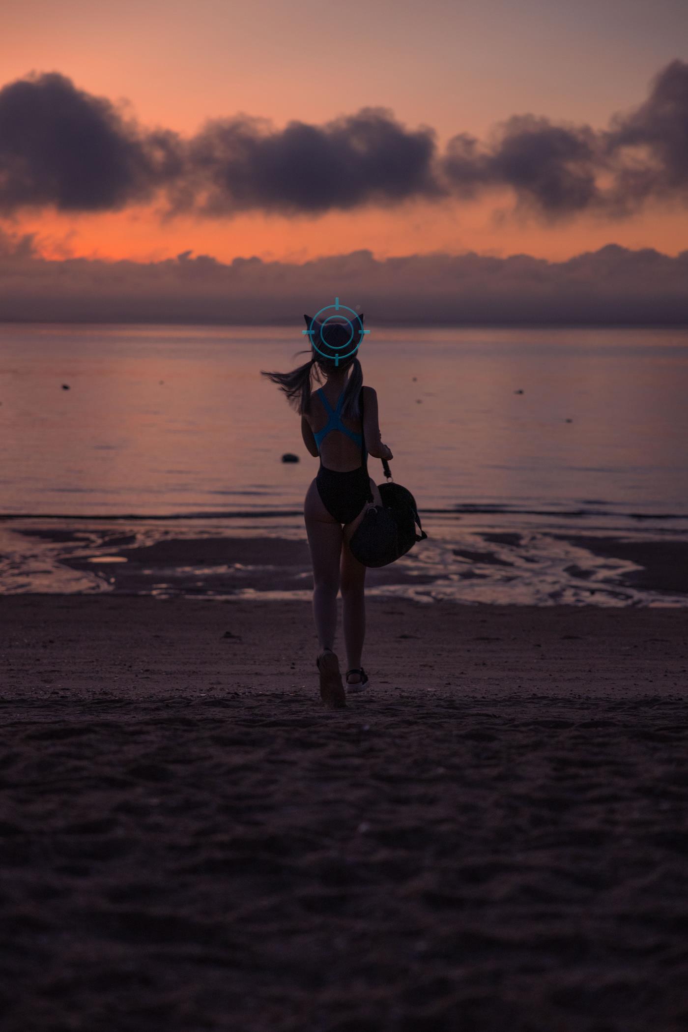 G44不会受伤  - 碧蓝档案 砂狼白子泳装[26P/287MB]