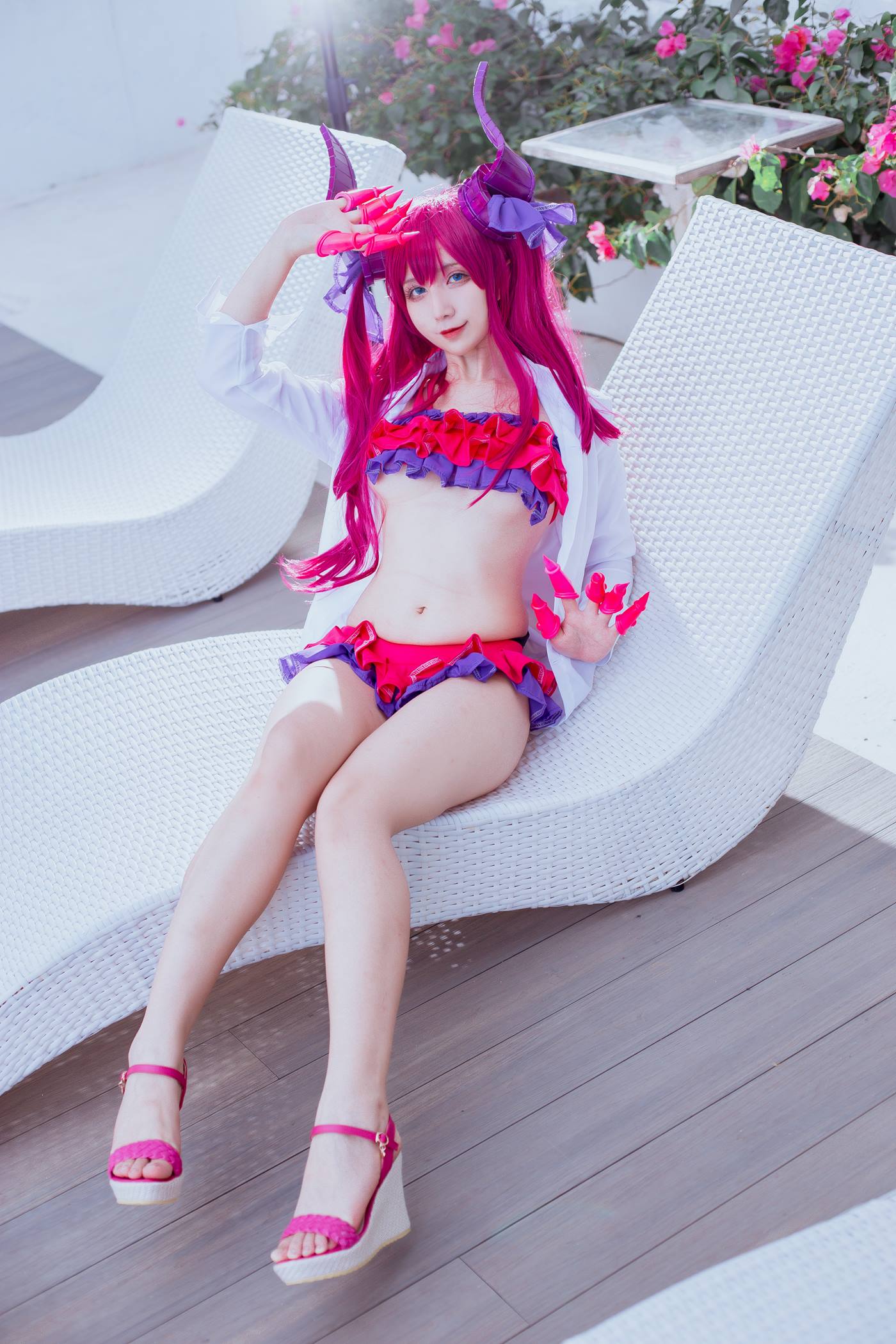 疯猫ss 2022夏日限定 黑裙子 扎头发[20P/322MB]