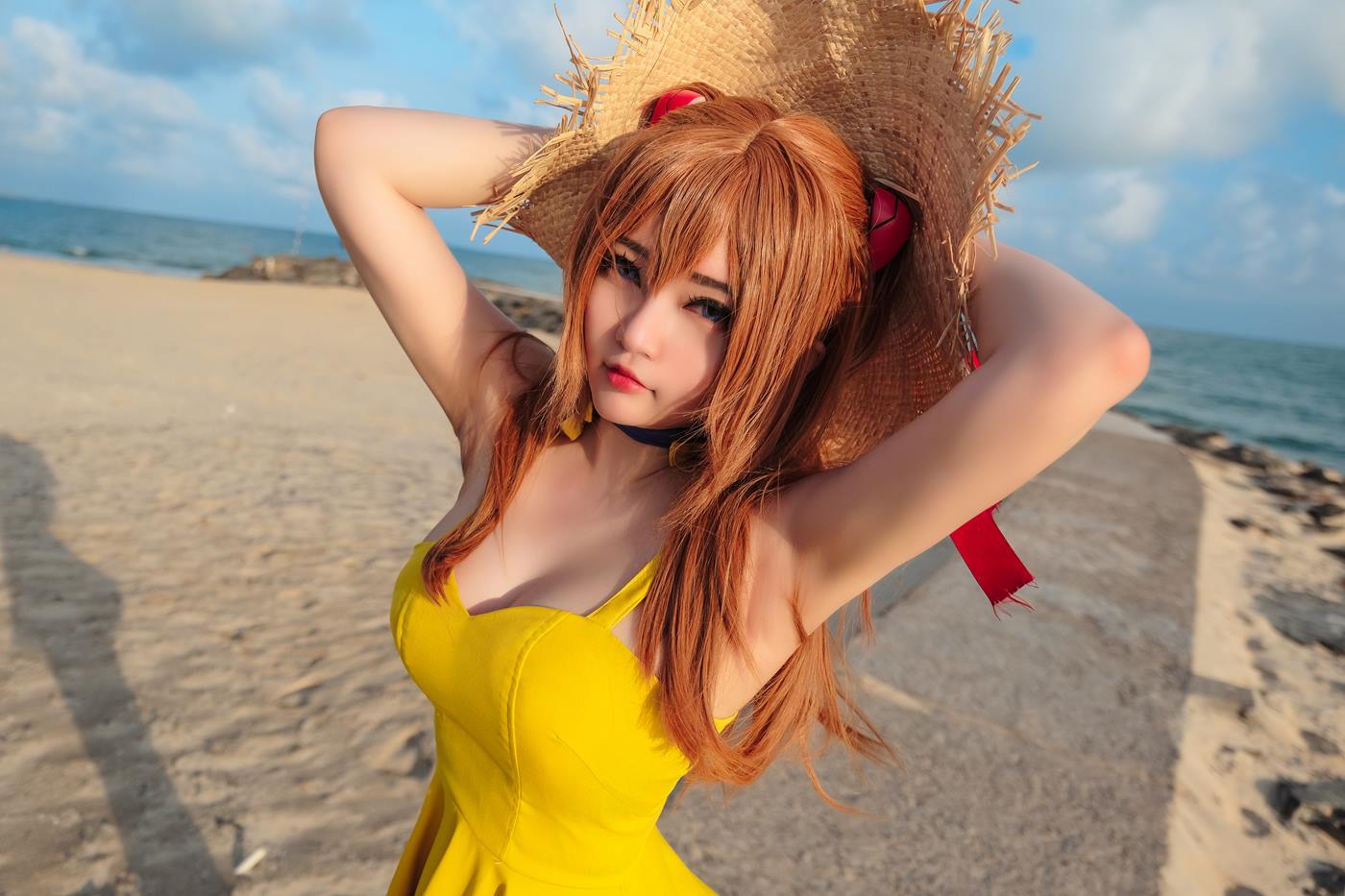 Potato Godzilla - Asuka Yellow Dress[27P/369MB]