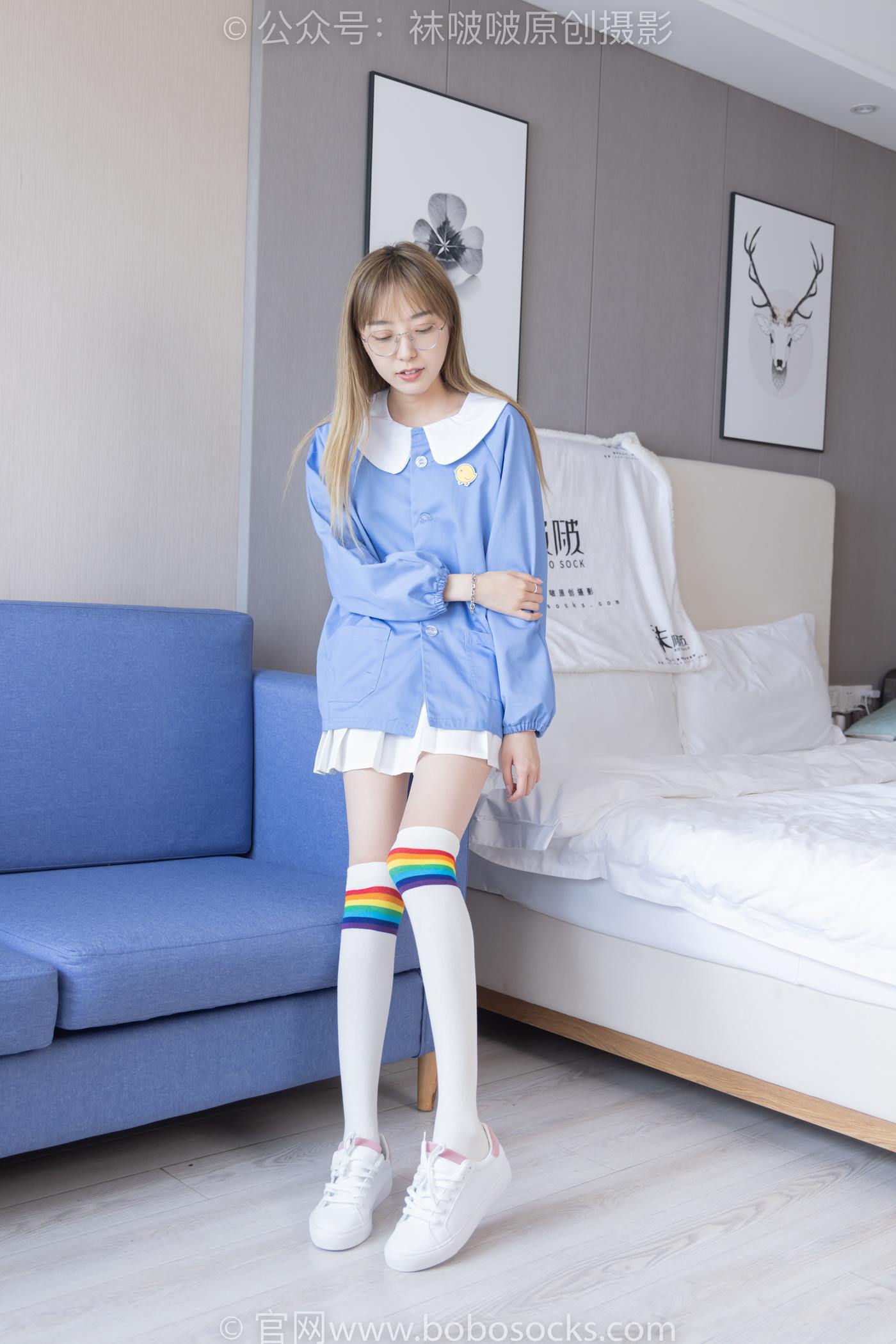 [BoBoSocks袜啵啵]NO.229 稚予-板鞋、皮鞋、两双大腿袜[155P/1V/5.90GB]