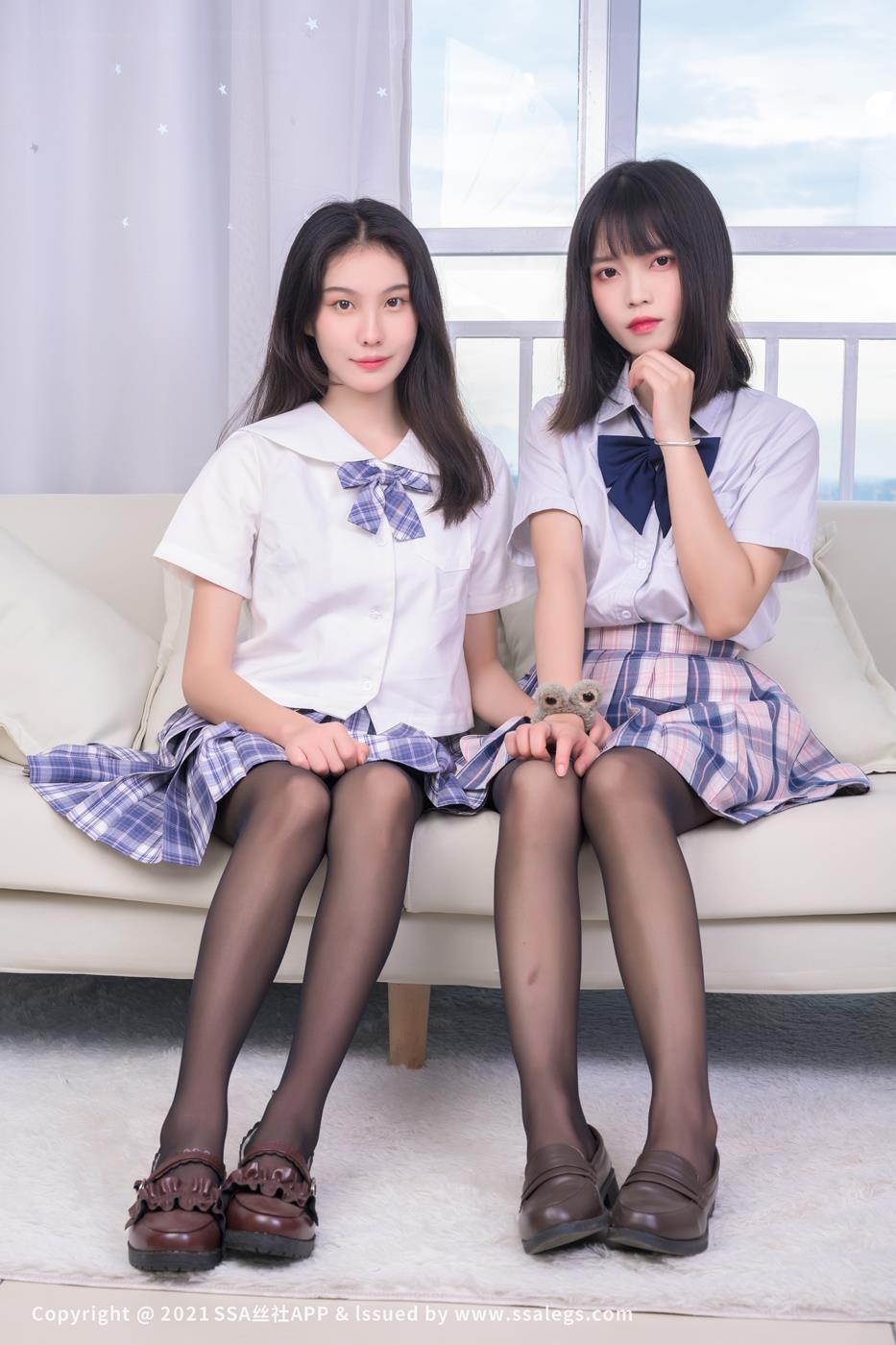 [SSA丝社]超清写真 NO.636 模特素素&丹丹的黑丝（上）[73P/1.93GB]