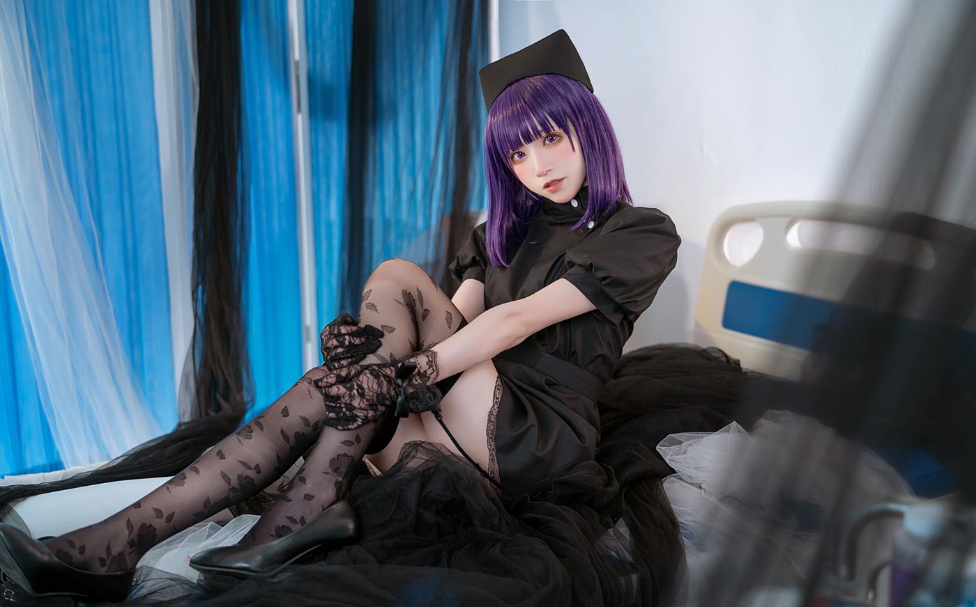 绮太郎Kitaro - 喜多川海梦 黑色护士 制服黑丝演绎[14P/102MB]