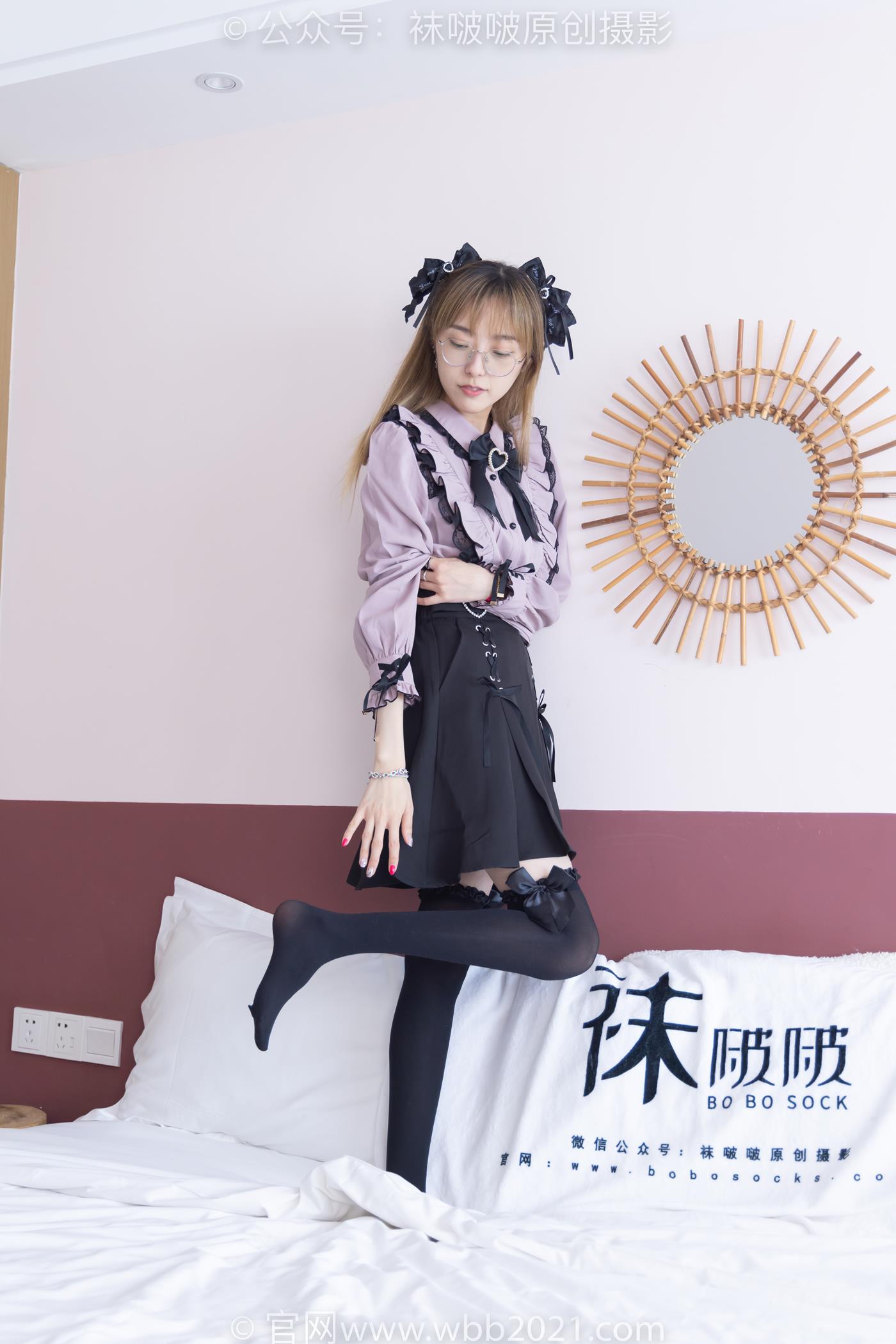 [BoBoSocks袜啵啵]NO.247 稚予-皮鞋、黑丝大腿袜、地雷系女友[160P/1V/5.97GB]