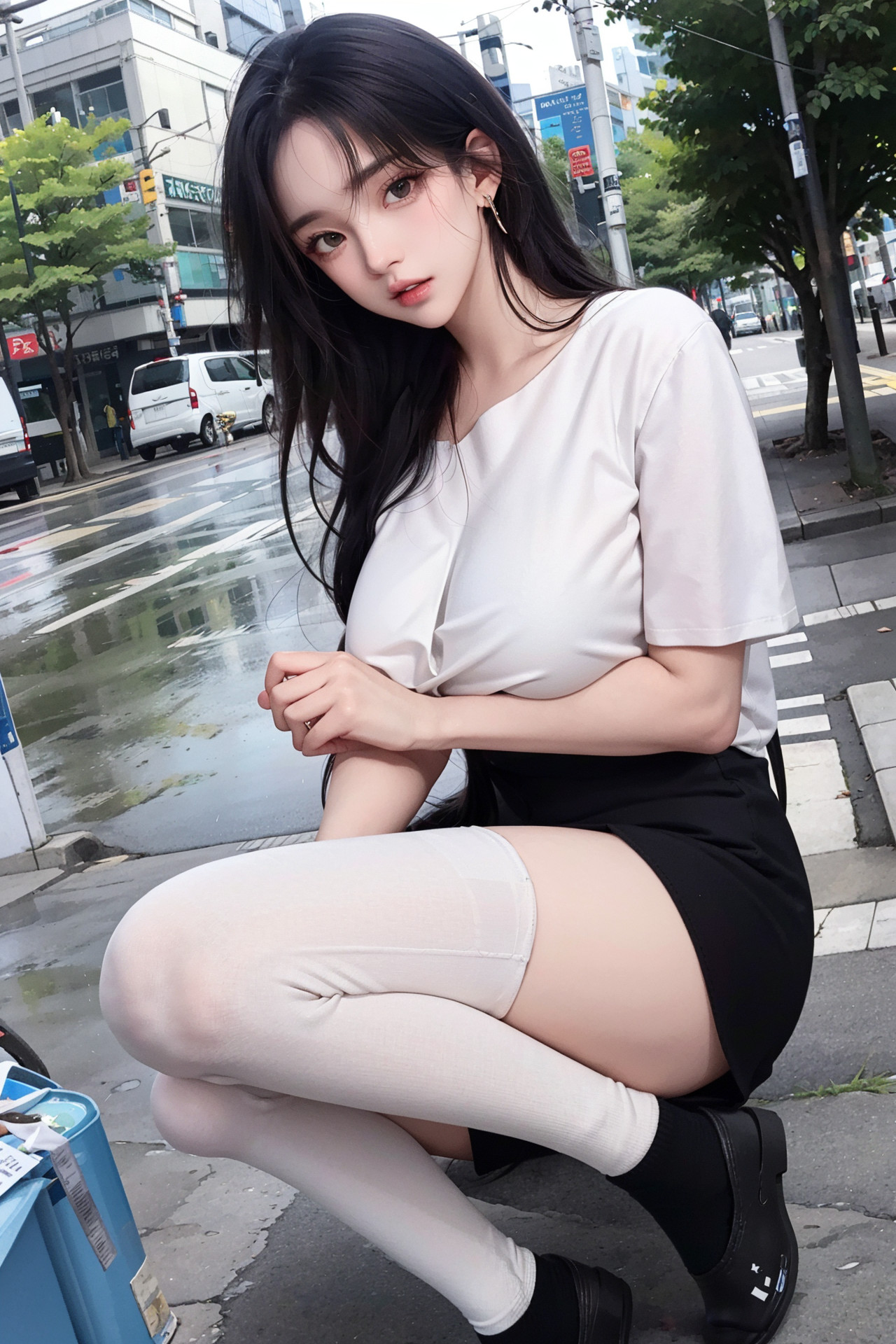 [[AI绘画] 051 黑白丝 电车 M腿 大摆诱姿[41P/112MB]