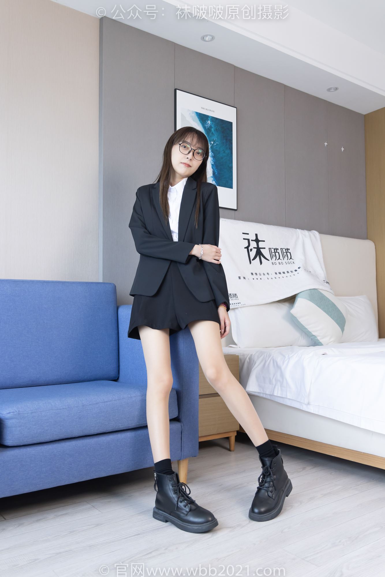 [BoBoSocks袜啵啵]NO.280 稚予-马丁靴、高跟鞋、黑棉袜、肉丝[145P/1V/5.61GB]