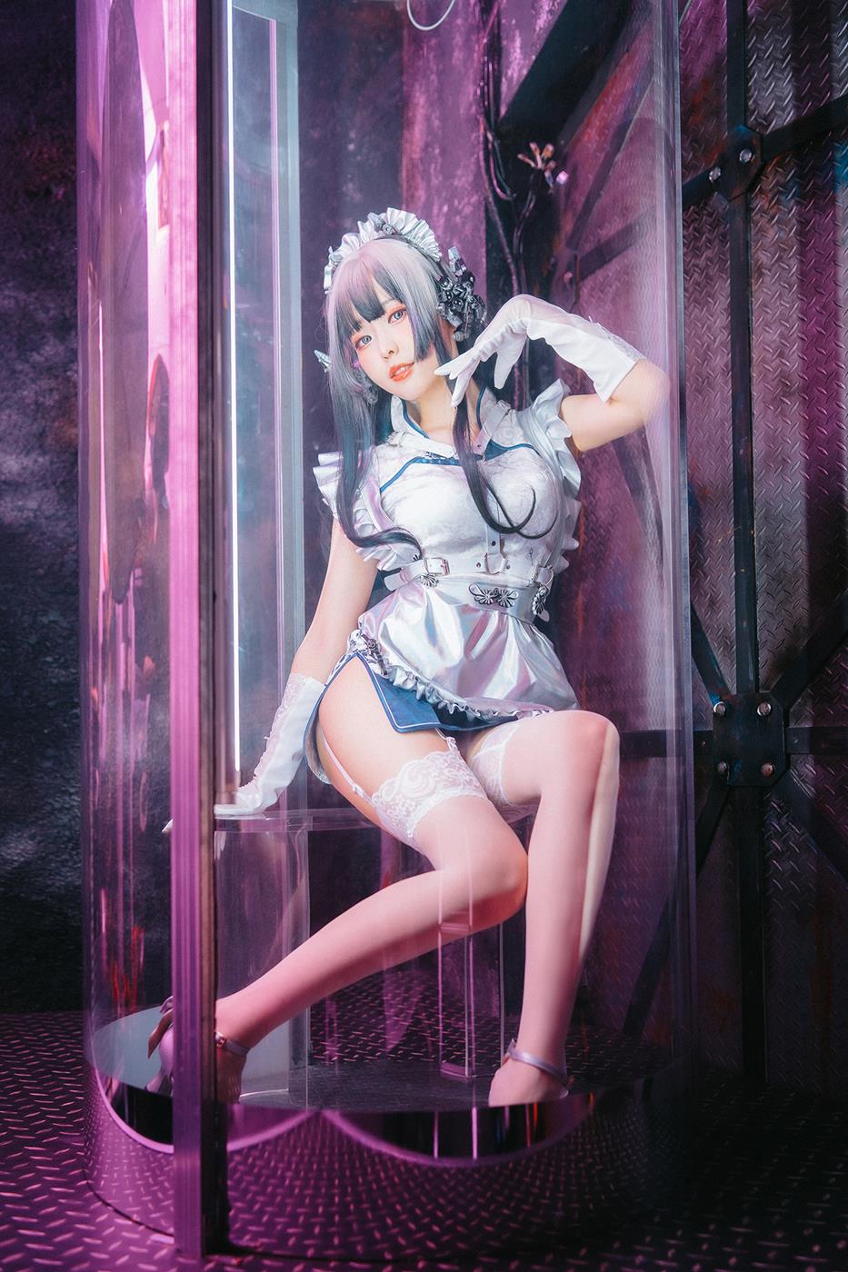 Ely_eee(ElyEE子) - 賽博女僕 青輝石[28P/60MB]