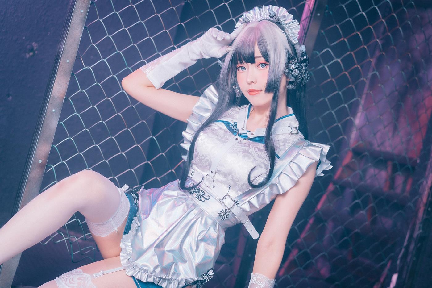 Ely_eee(ElyEE子) - 賽博女僕 青輝石[28P/60MB]