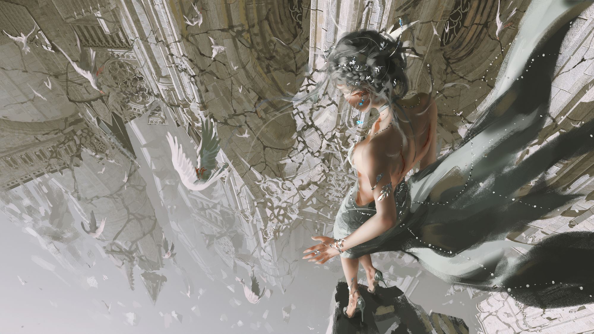 AI绘画 059 WLOP鬼刀二次元插画图集合集2023.01-05 [67P/12V/3.21G]