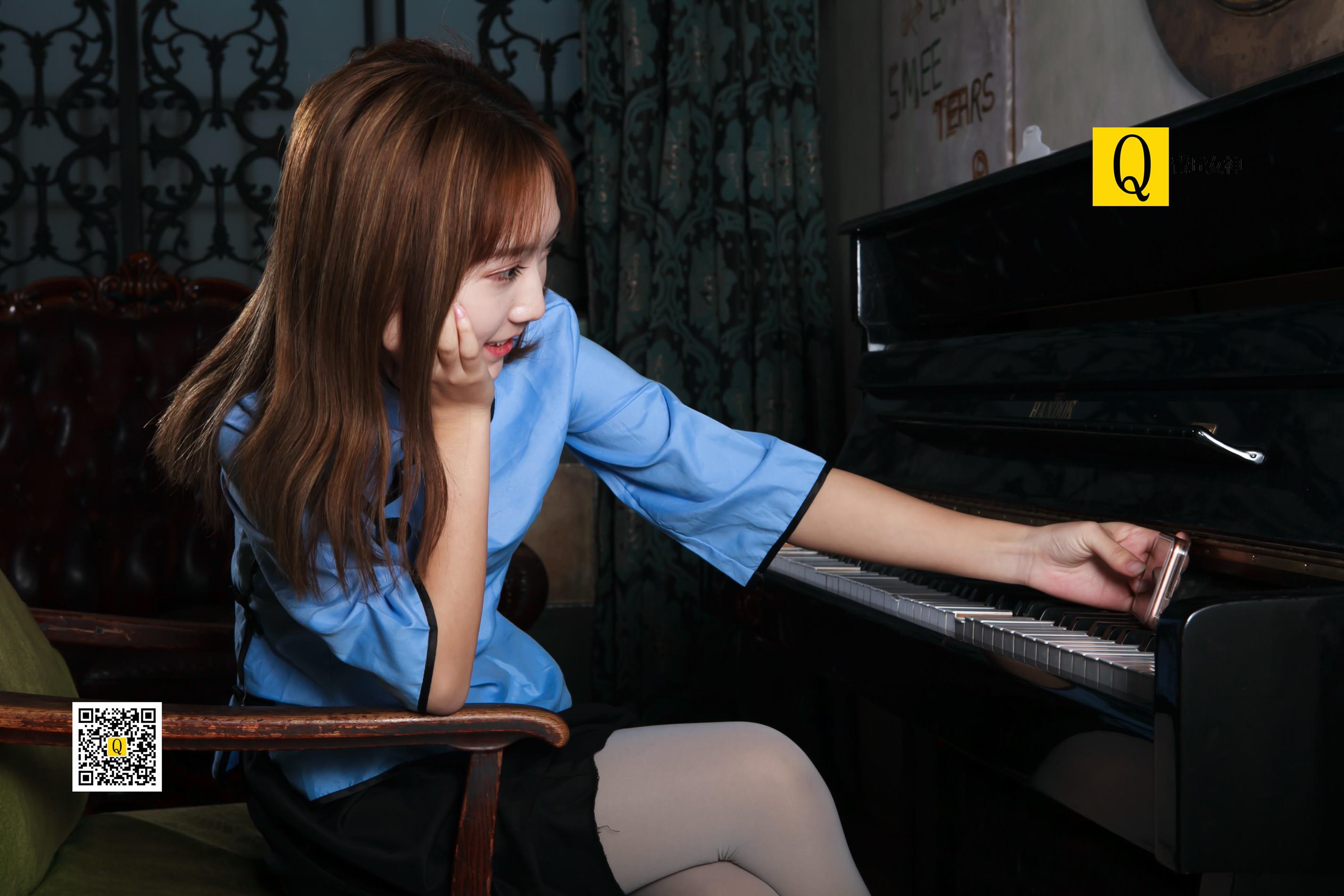 [青丘女神] 076 2017.12.03 猫猫 民国学生 [80P/59M]